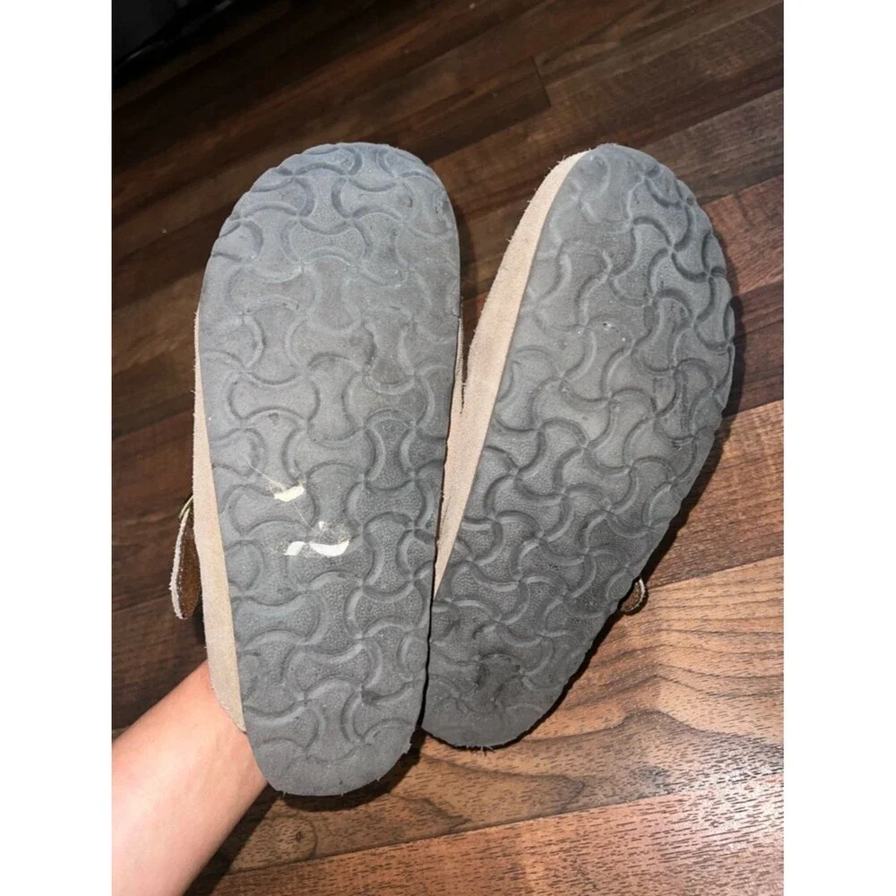 White Mountain Women's Suede Slip-On Clog Mules in Light Taupe